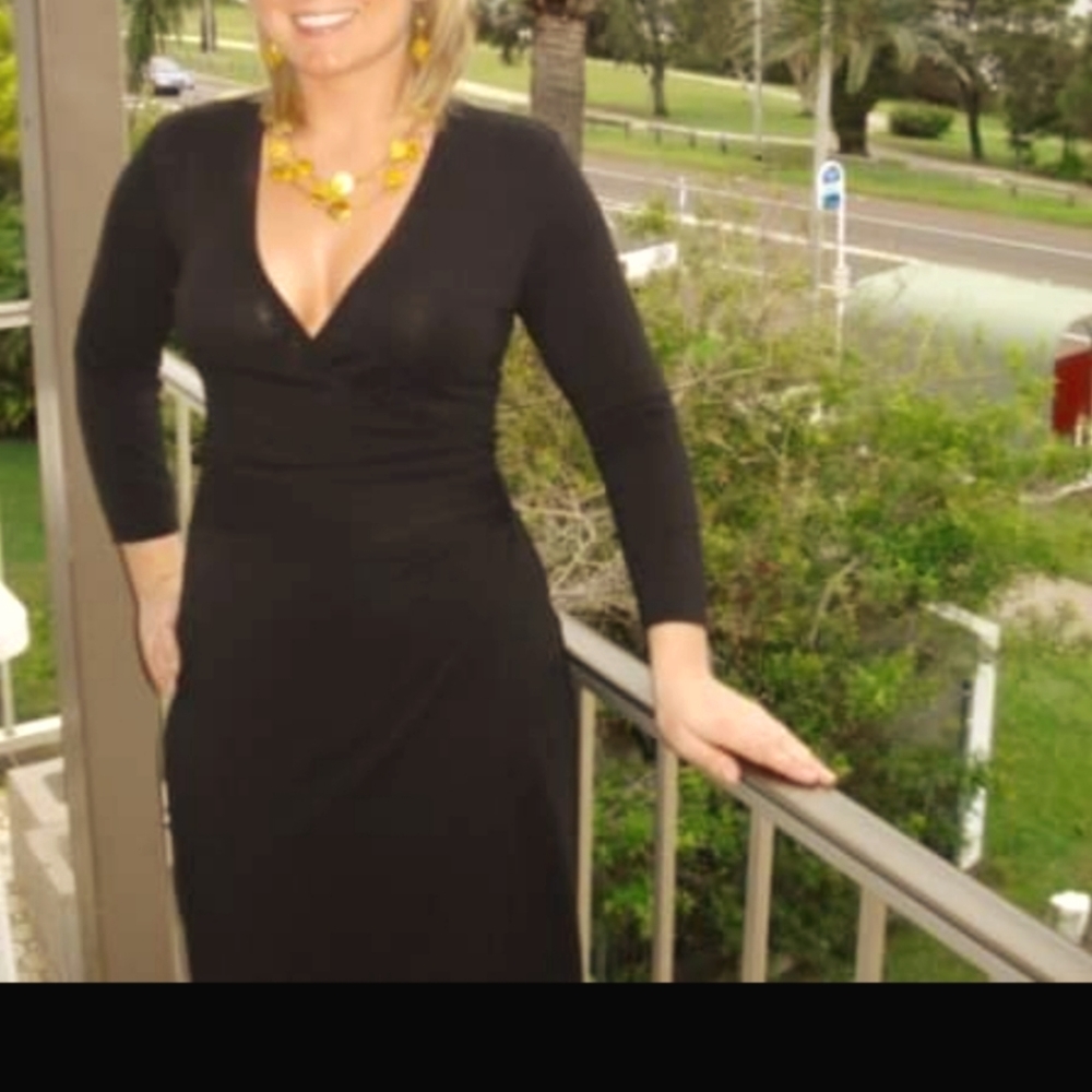 Black wrap dress